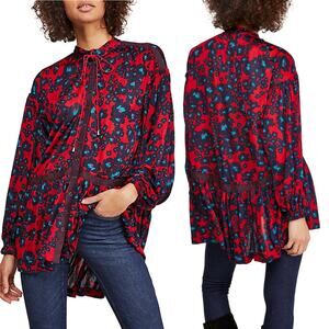 Free People Love Letter Tunic Merlot Combo XS